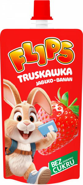 Mus Flips b/c 100% truskawka banan jabłko 100g 