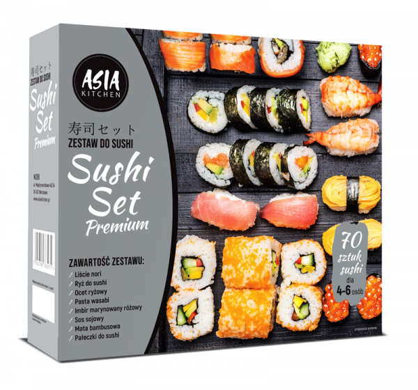 Zestaw do sushi Asia kitchen silver 1,9kg 