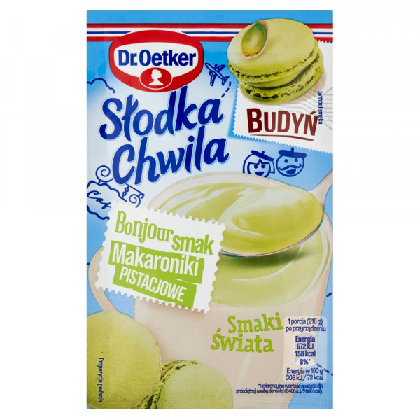 Dr. Oetker Słodka Chwila Budyń smak Makaroniki pistacjowe 43g
