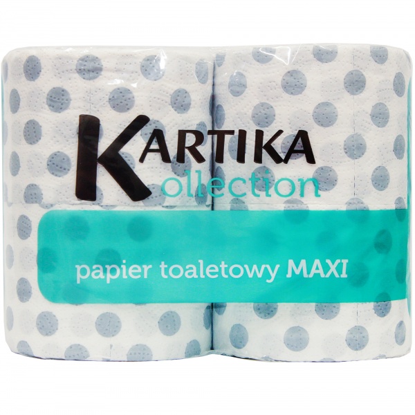 KARTIKA KROPKI Papier toaletowy maxi 4 rolki 3-warstwowy