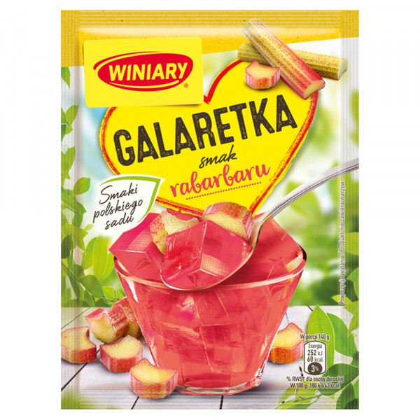 WINIARY Galaretka o smaku rabarbarowym 47g