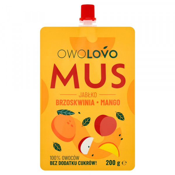 Mus Owolovo b/c jabłko-brzoskwinia-mango 