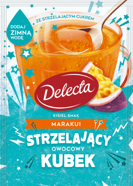 DELECTA OK Kisiel na zimno z cukrem strzelającym smak marakui 34g