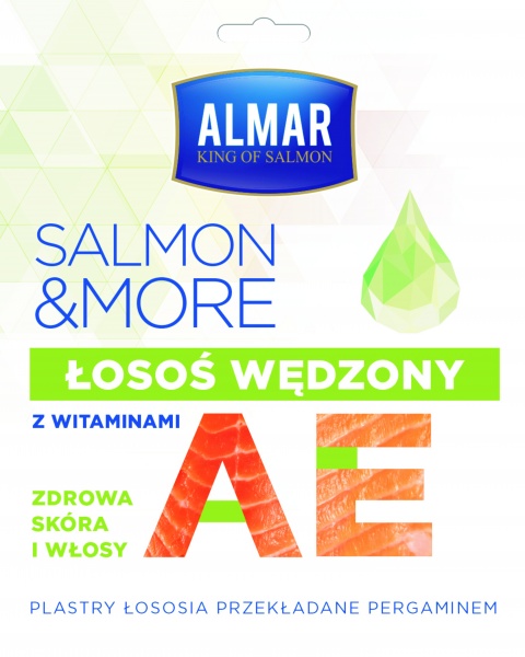 Salmon &amp;more łosoś wędzony z witaminami A i E plastry 100g
