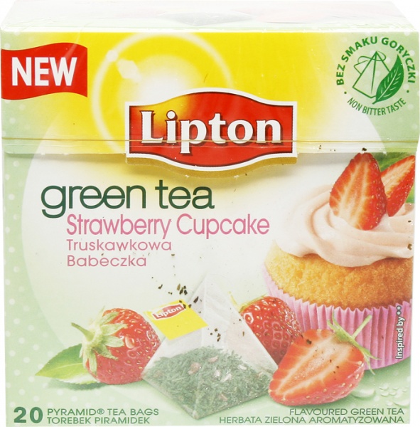Herbata Lipton grenn tea strawberry cupcake 