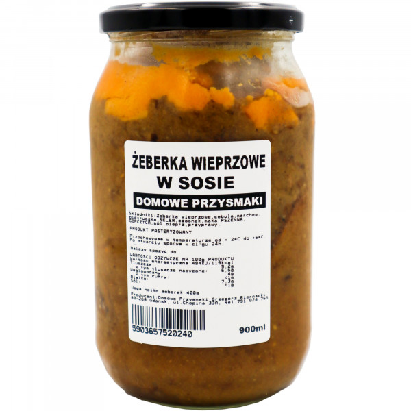 Żeberka &quot; Domowe przysmaki &quot; duszone w sosie 
