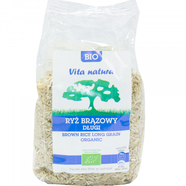 Ryż brązowy długi bio 