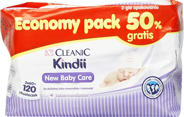 Cleanic kindii chusteczki dla niemowląt new baby care 