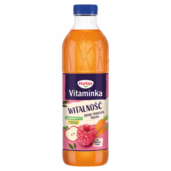 Sok Vitaminka jabłko-marchew-malina 1l doliczana jest kaucja 50 gr