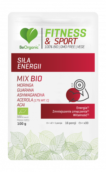Przedtreningówka Beorganic fitness&sport siła energii mix Bio