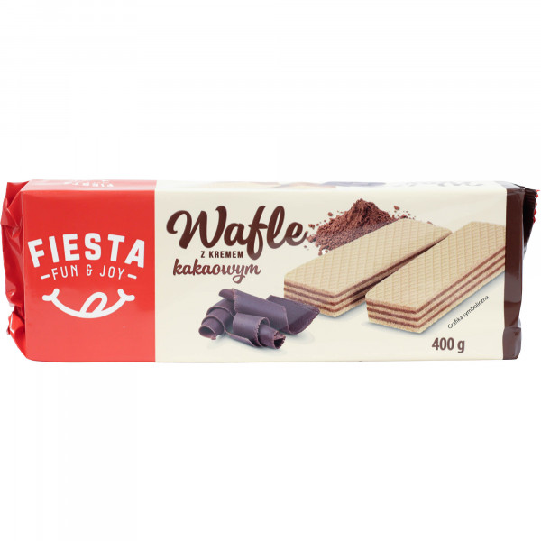 Wafle Fiesta z kremem kakaowym 