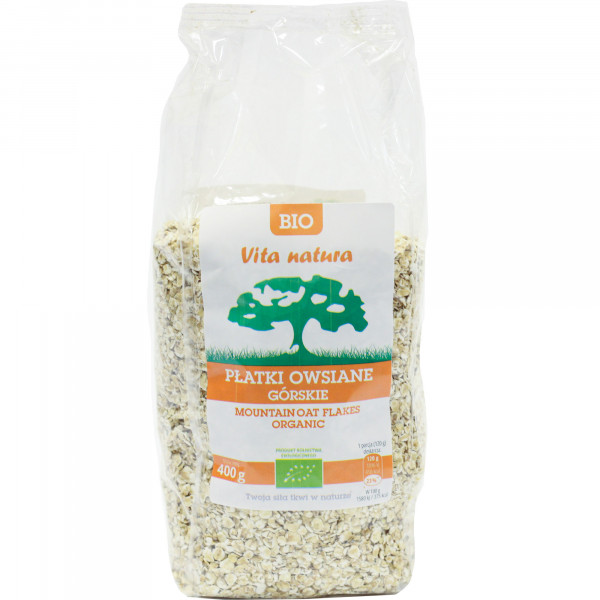 Płatki vitanatura bio owsiane górskie 400g 