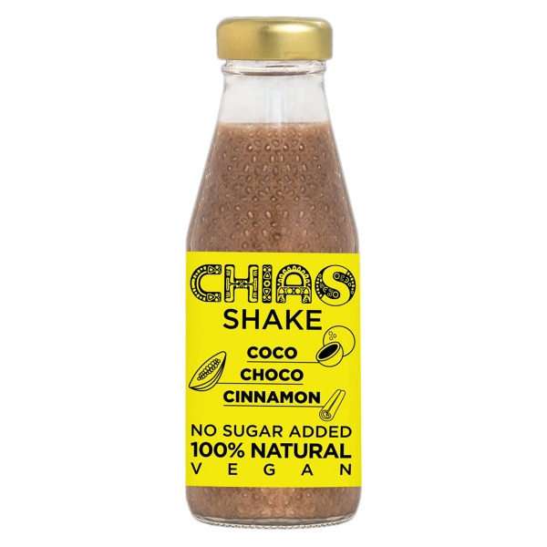 Napój chias shake/czekolada cynamon z nasionami chia 