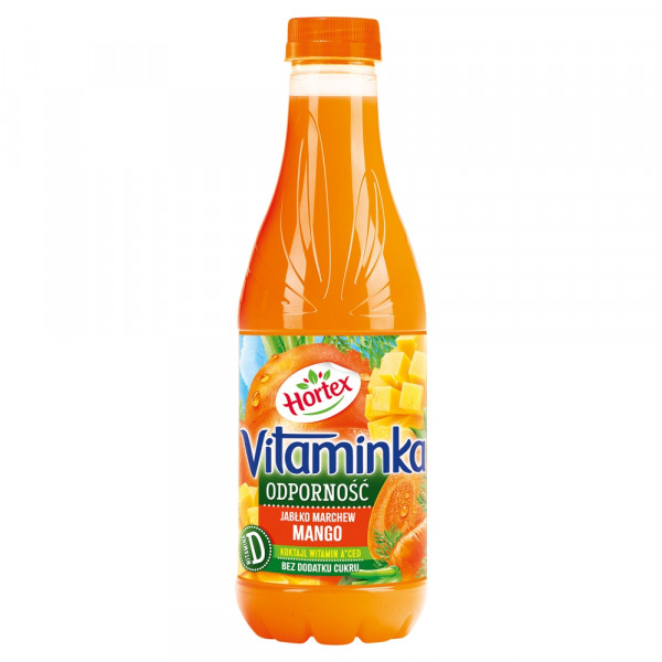 Hortex Vitaminka Odporność Jabłko, marchew, mango butelka Pet 1L