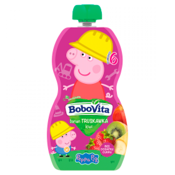 BoboVita Mus banan truskawka kiwi po 6 miesiącu 100 g