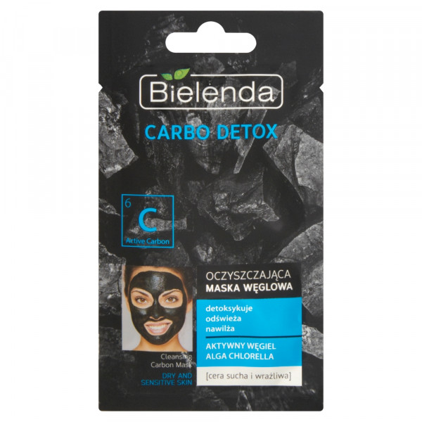 Bielenda Carbo Detox Oczyszczająca maska węglowa cera sucha i wrażliwa 
