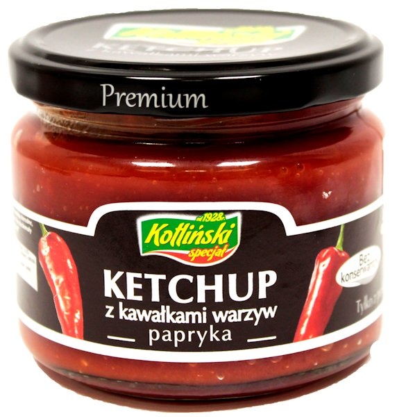 Ketchup z kawałkami warzyw-papryka 310g Kotliński Specjał