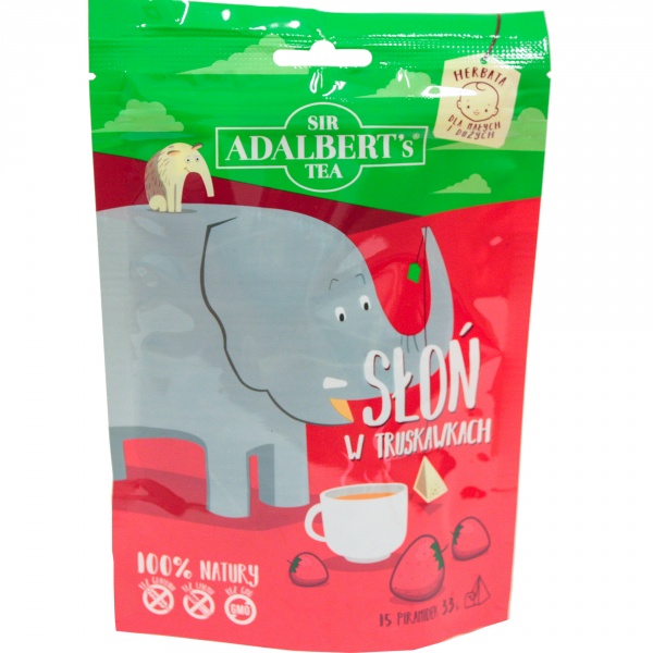 Herbata ekspresowa słoń w truskawkach 15*2,2 g 