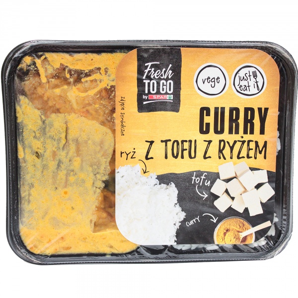 Curry z tofu z ryżem 