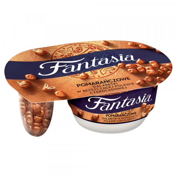 Jogurt Fantasia kremowy pomarńcze galaretki w czekoladzie 