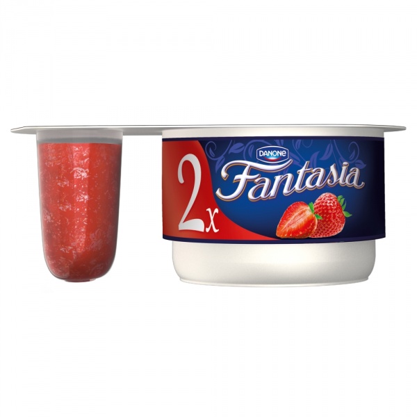 Jogurt Fantasia 2-pack truskawka/2*122g 