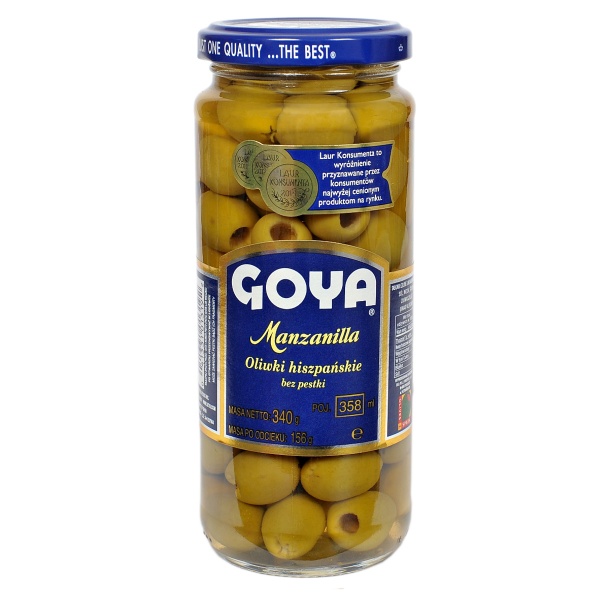 Goya Manzanilla oliwki hiszpańskie bez pestki 358 ml