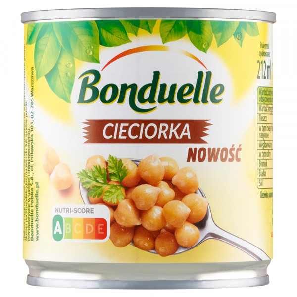Cieciorka Bonduelle jasna gotowana na parze 