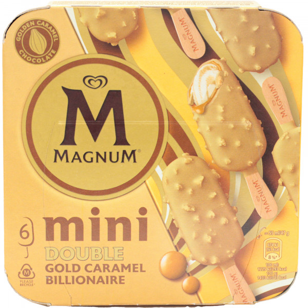 Magnum Lody Mini Double Gold Caramel Billionaire 6x55ml