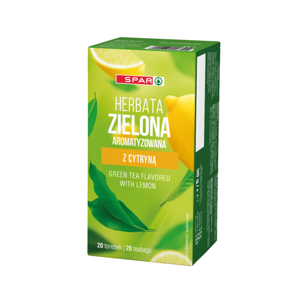 Herbata ekspresowa Spar zielona z cytryną 20tx1,5g 