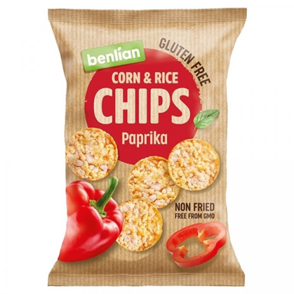 Chipsy benlian kukurydziano-ryżowe smak papryki 50 g 