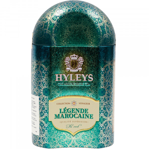 Herbata liściasta Hyleys Traveller&#039;s Green Moroccan Legend puszka 