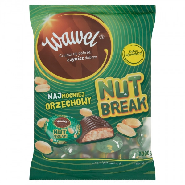 Cukierki Wawel Nut Break nadzienie orzechowe 