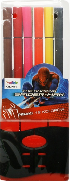 Pisaki w pudełku 12 kolorów amazing spider man 11 