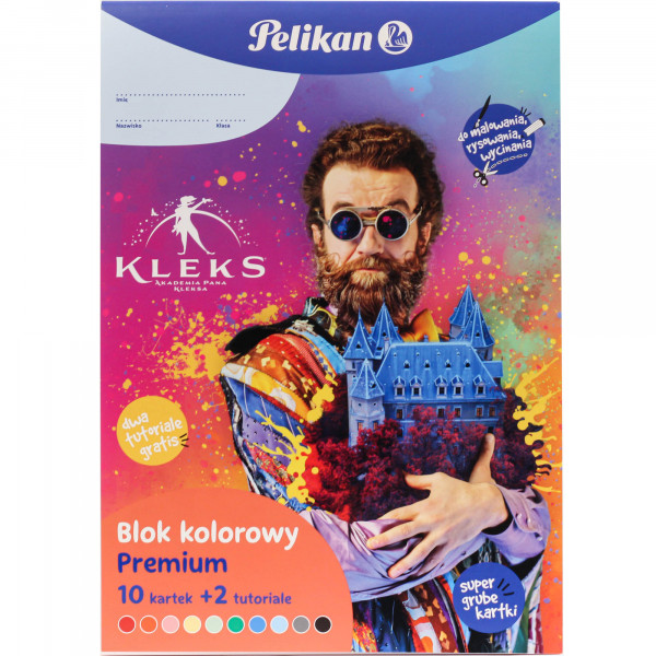 Pelikan Blok kreatywny A4 kolorowy 10 kartek plus 2 tutoriale KLEKS
