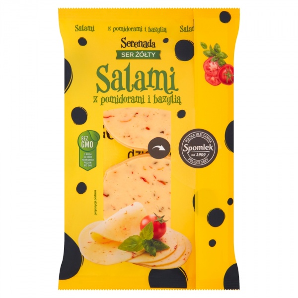 Ser Serenada Kulinarny Kompas Salami z pomidorami i bazylią plastry 135g
