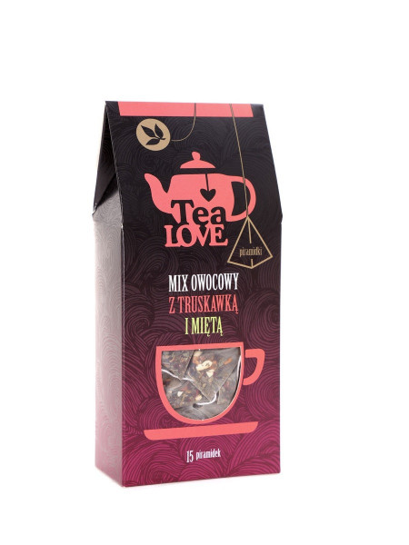 Herbata ekspresowa tea love owoc mix z truskawką i miętą 15tx3g 