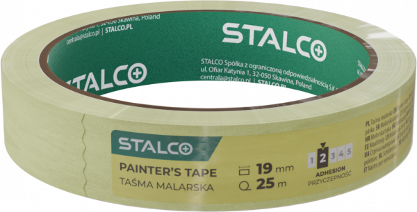 Taśma Stalco maskująca 19mmx25m papierowa 