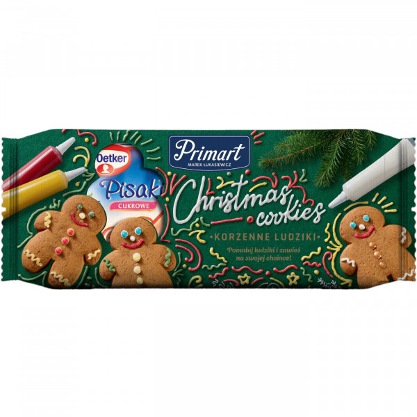 Ciastka Primart korzenne ludziki 211g + pisaki