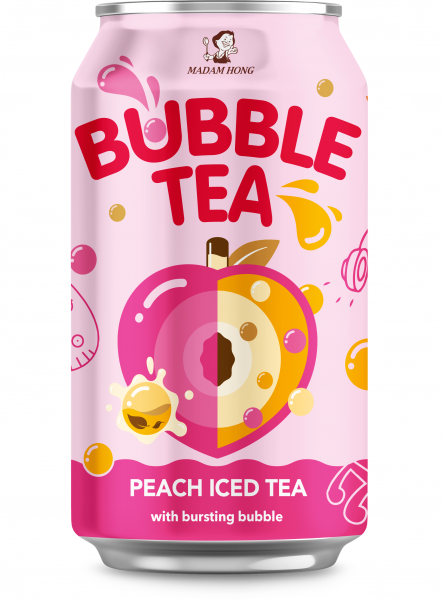 Napój niegazowany Madam Hong Bubble Tea peach iced 