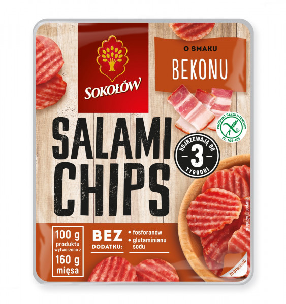 Chipsy salami Sokołów smak bekonu 