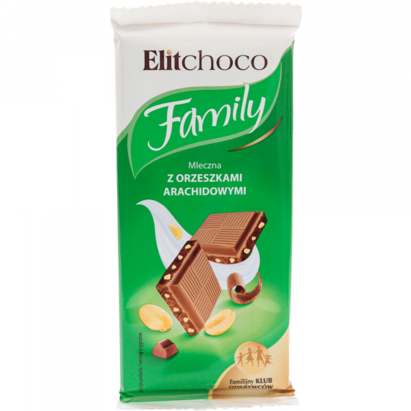 Czekolada Elitchoco family mleczna z arachidem 