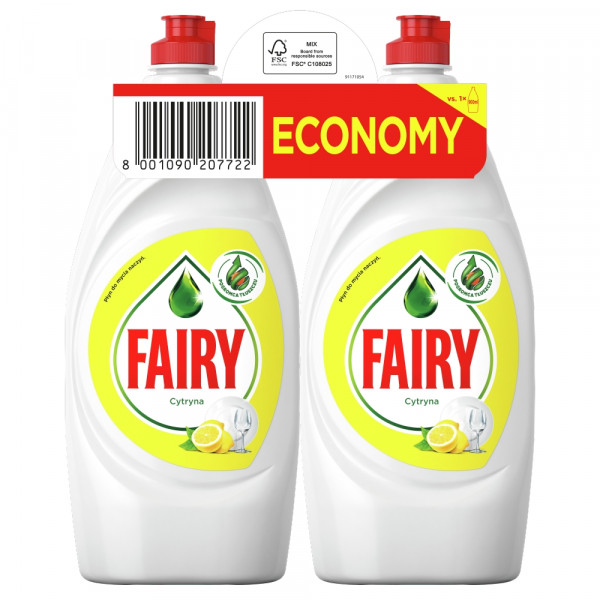 Fairy płyn do mycia naczyń cytrynowy 2x900ml