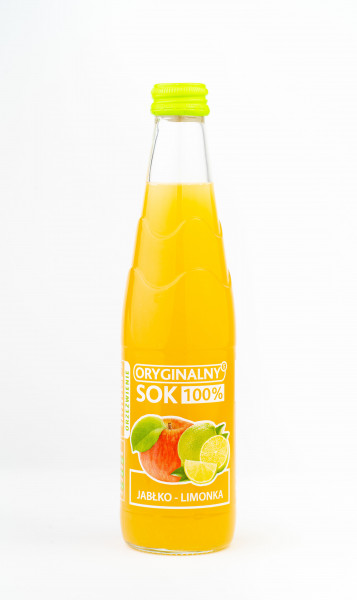 Sok 100% oryginalny jabłko-limonka 330ml 