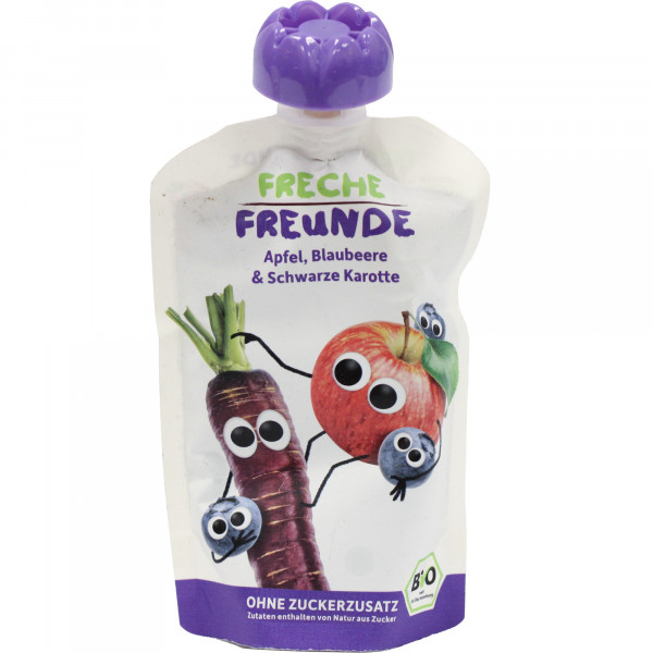 Mus jabłko, jagoda, czarna marchew 100g EKO