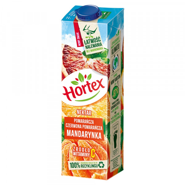 Hortex Pomarańcza-Mandarynka-Czerwona Pomarańcza karton 1L