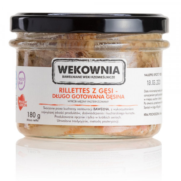 Rillettes Wekownia z gęsi długo gotowana gęsina 180 g 