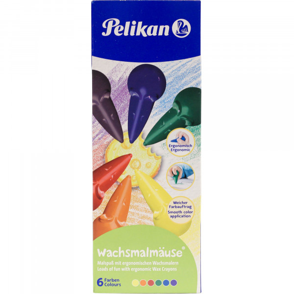 Pelikan Kredki Świecowe myszki (6) pudełko