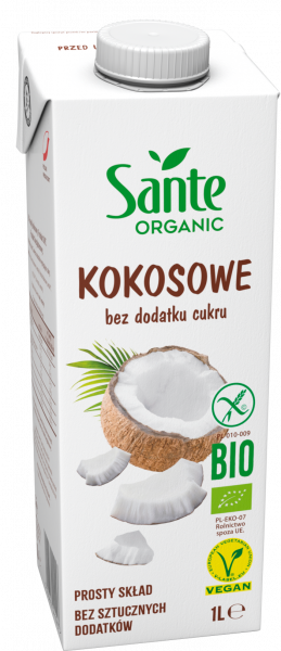 Napój roślinny Sante organic kokosowy bez cukru 1l 