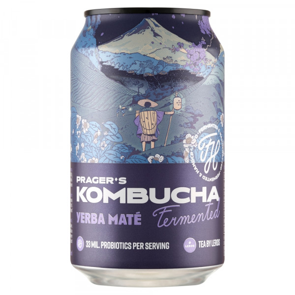 Napój gazowany Prager's kombucha Yerba Mate puszka