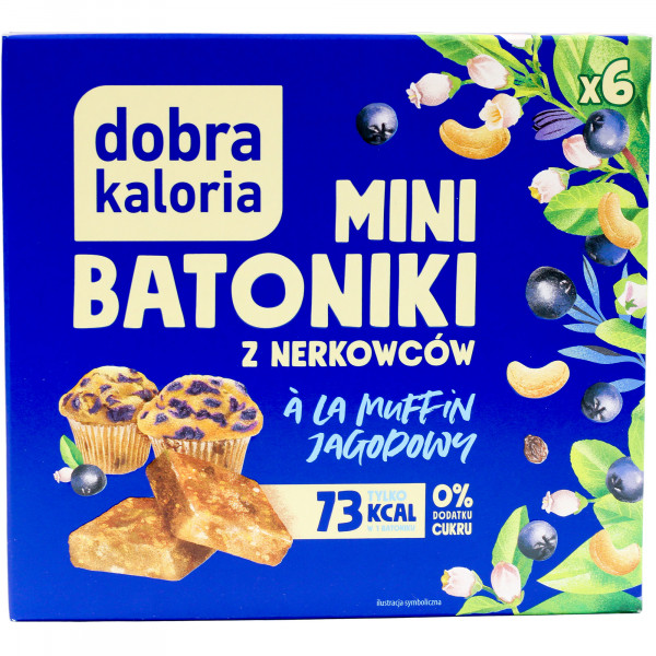 Batoniki Dobra Kaloria mini z nerkowców a&#039;la muffin jagodowy 